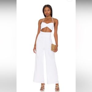 Revolve SNDYS white jumpsuit NWT